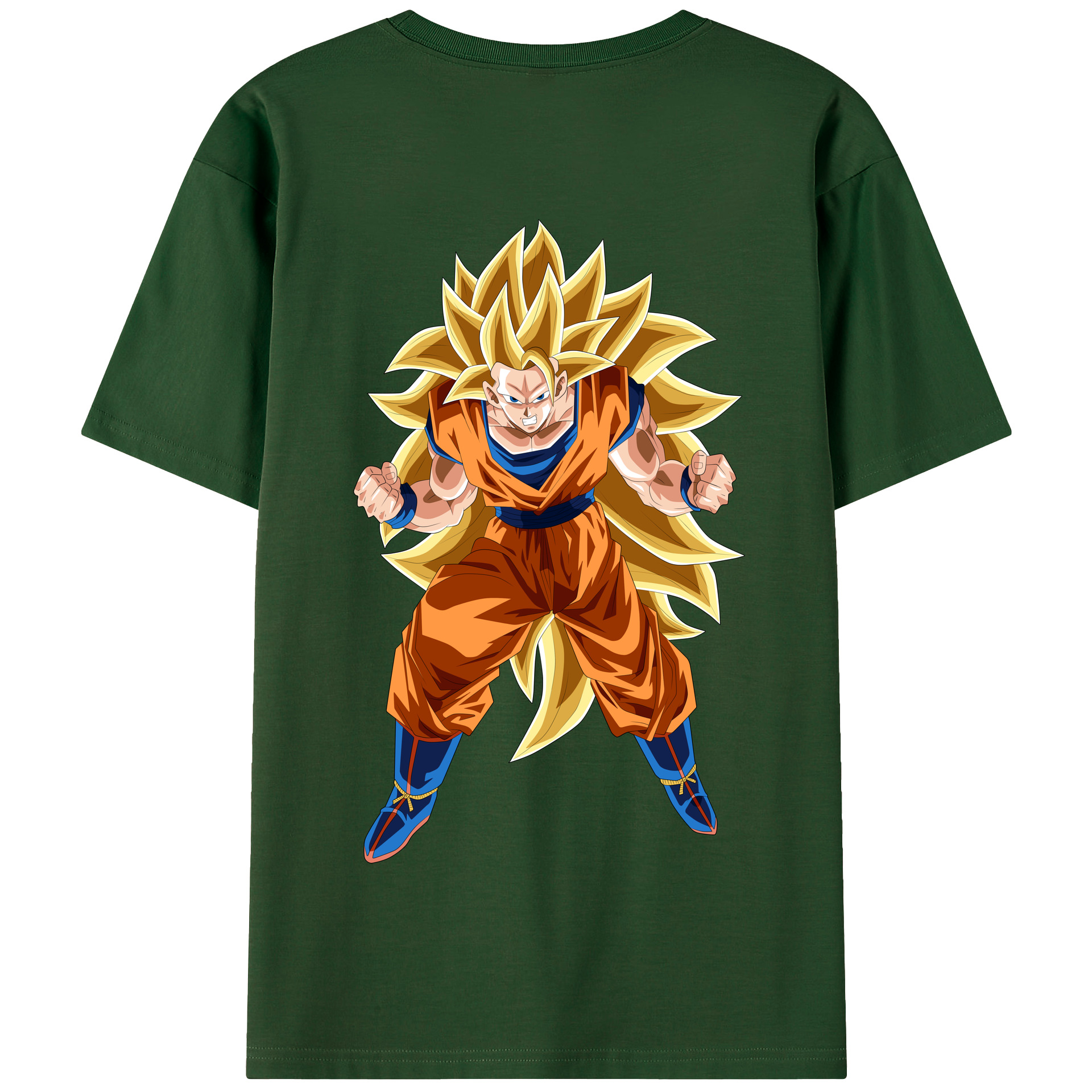 （画像用） ドラゴンボール 孫悟空（そん ごくう）Son Goku カカロット DRAGON BALL Kakarotto 綿100％半袖Tシャツ（背面プリント）